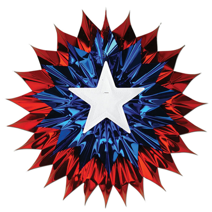 Beistle Patriotic Fan-Burst (red, white, blue) Party Accessory (1 count) (1/Pkg)