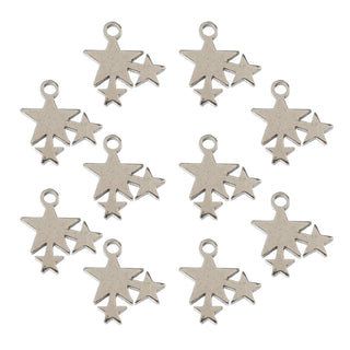 John Bead Charm, 10.3x10.7mm, Silver