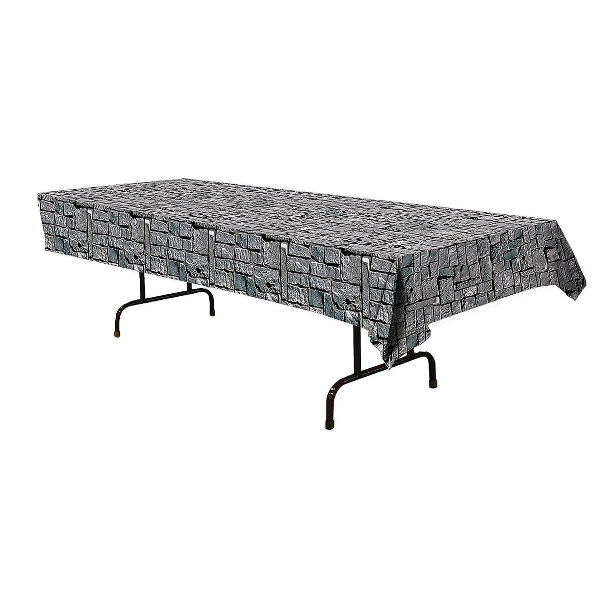 Beistle Tablecloth, 54" x 108" (Rectangular), Stone Wall