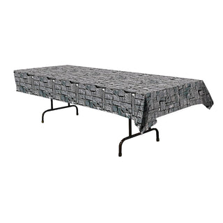 Beistle Tablecloth, 54" x 108" (Rectangular), Stone Wall