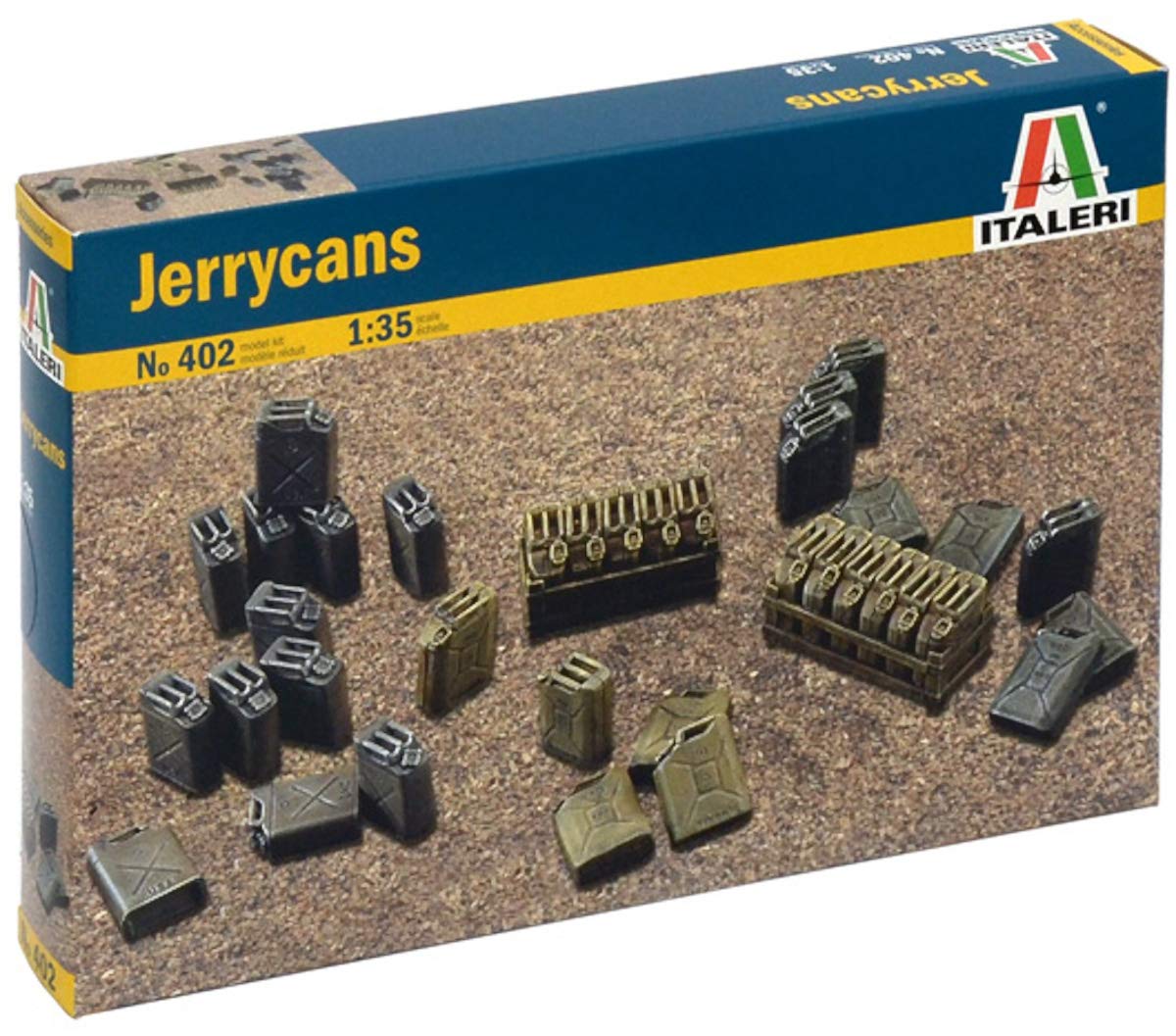 Italeri 402 Jerry Cans 1:35 Plastic Kit