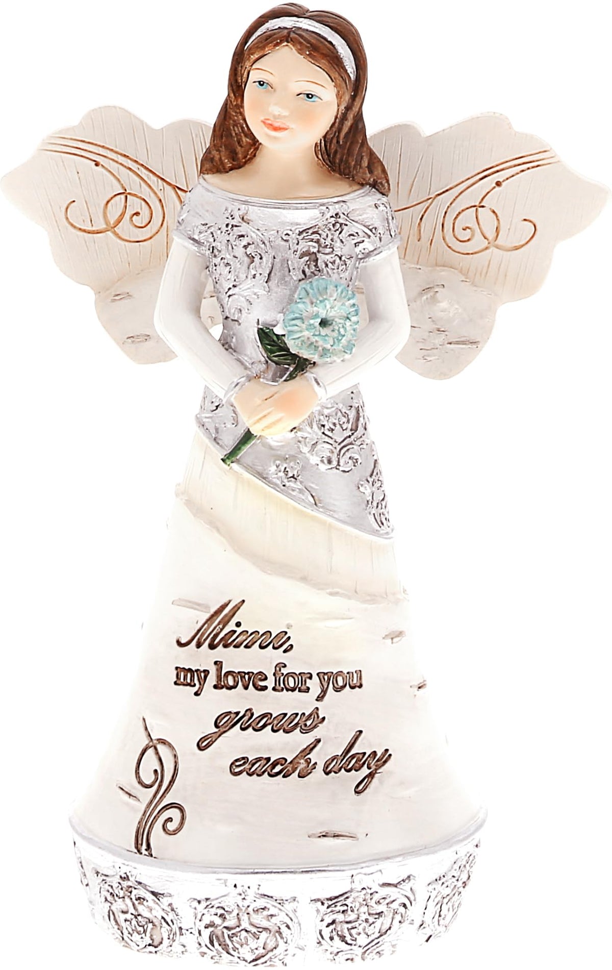 Pavilion - Mimi My Love for You Grows Each Day - 5.5" Angel Figurine Religious God Jesus Christ Grandma Grandmother Gift from Grandkids Granddaughter Grandson Home Decor Present