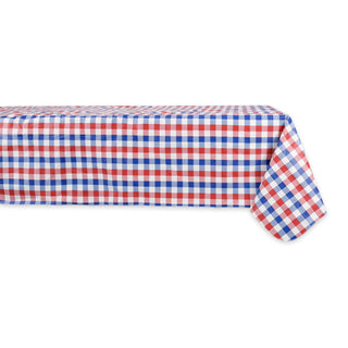 DII Tablecloth, 84" x 60" (Rectangular), Red, White, & Blue Check