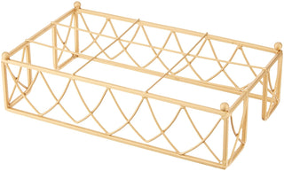 Boston International Arch Design Guest Towel Napkin Holder Caddy, 9 x 5.25-Inches, Matte Gold