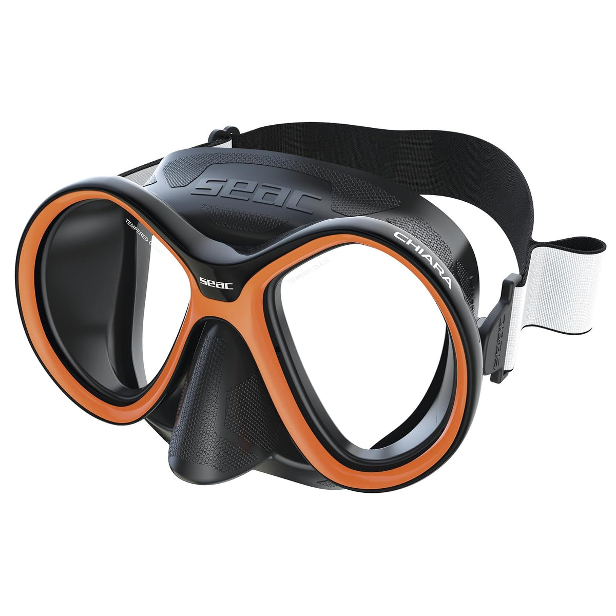 SEAC Dive Mask, Standard, black/orange