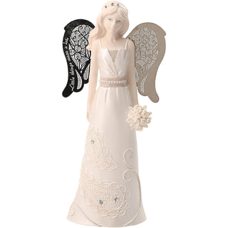 Pavilion Gift Company Figurine, 6", White, Silver
