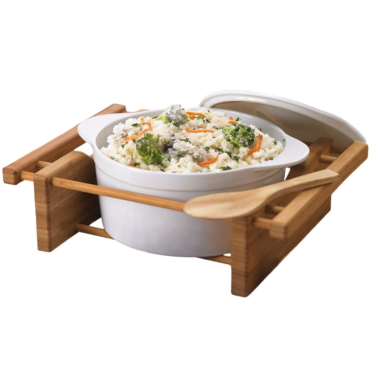 Creative Home Casseroles, Casserole: 8.5" Diam., White