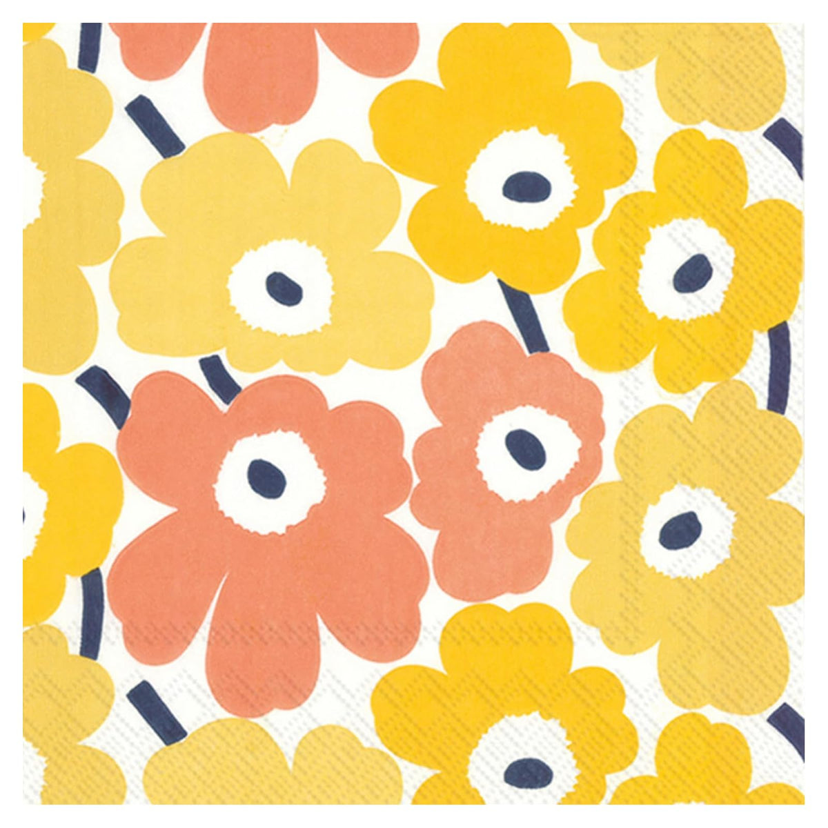 ihr SINCE 1977 Disposable Napkin, 5" x 5", Mini Unikot (Yellow)