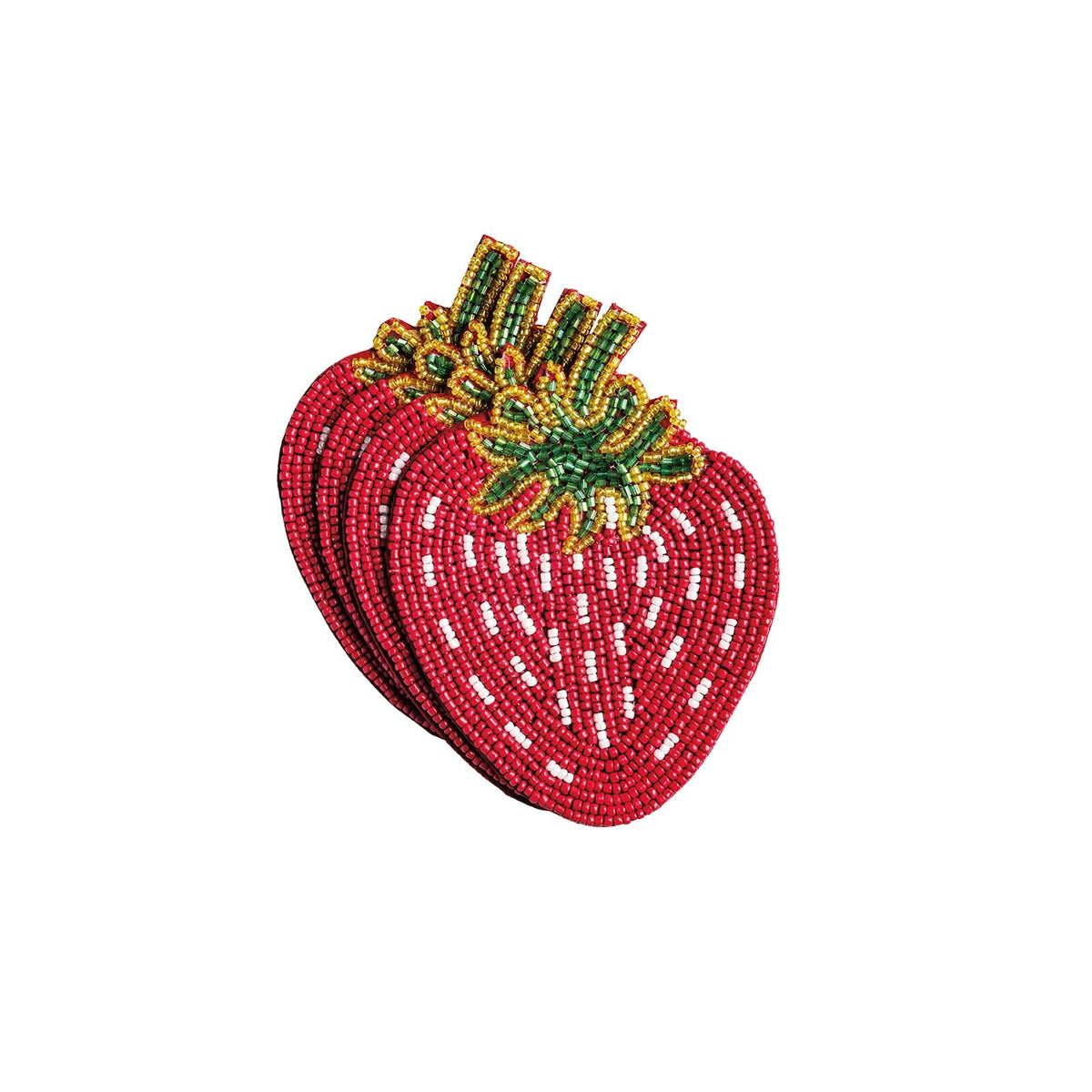 Mud Pie Drink Coaster, approx 4" x 4", Red
