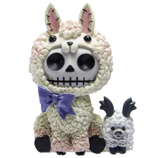 Pacific Trading Furrybones Summit Collection Alpaca Paco Figurine Decorative Signature Skeleton in Alpaca Llama Camelid Costume 3 Inch Tall Collectible Statue