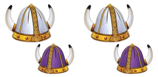 Beistle 4piece Reversible Paper Viking Helmets for Medieval Theme Party Supplies