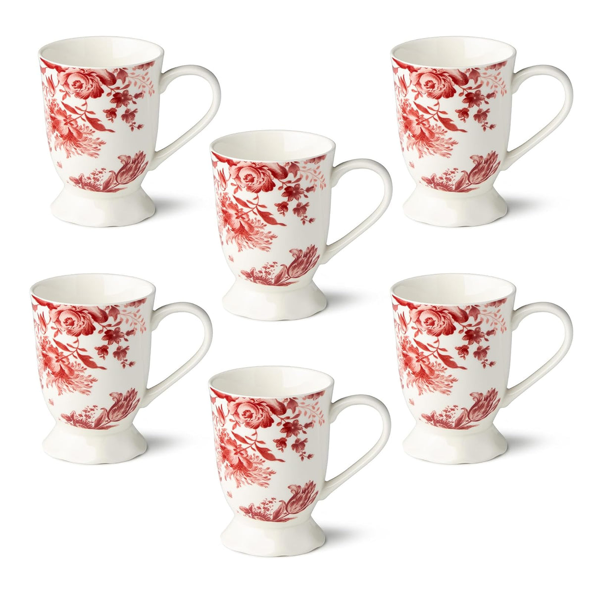 Certified International Drinking Cup, 16 Ounces, Rose and White