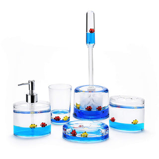Locco Decor Bathroom Container Set, 5-piece, Fish