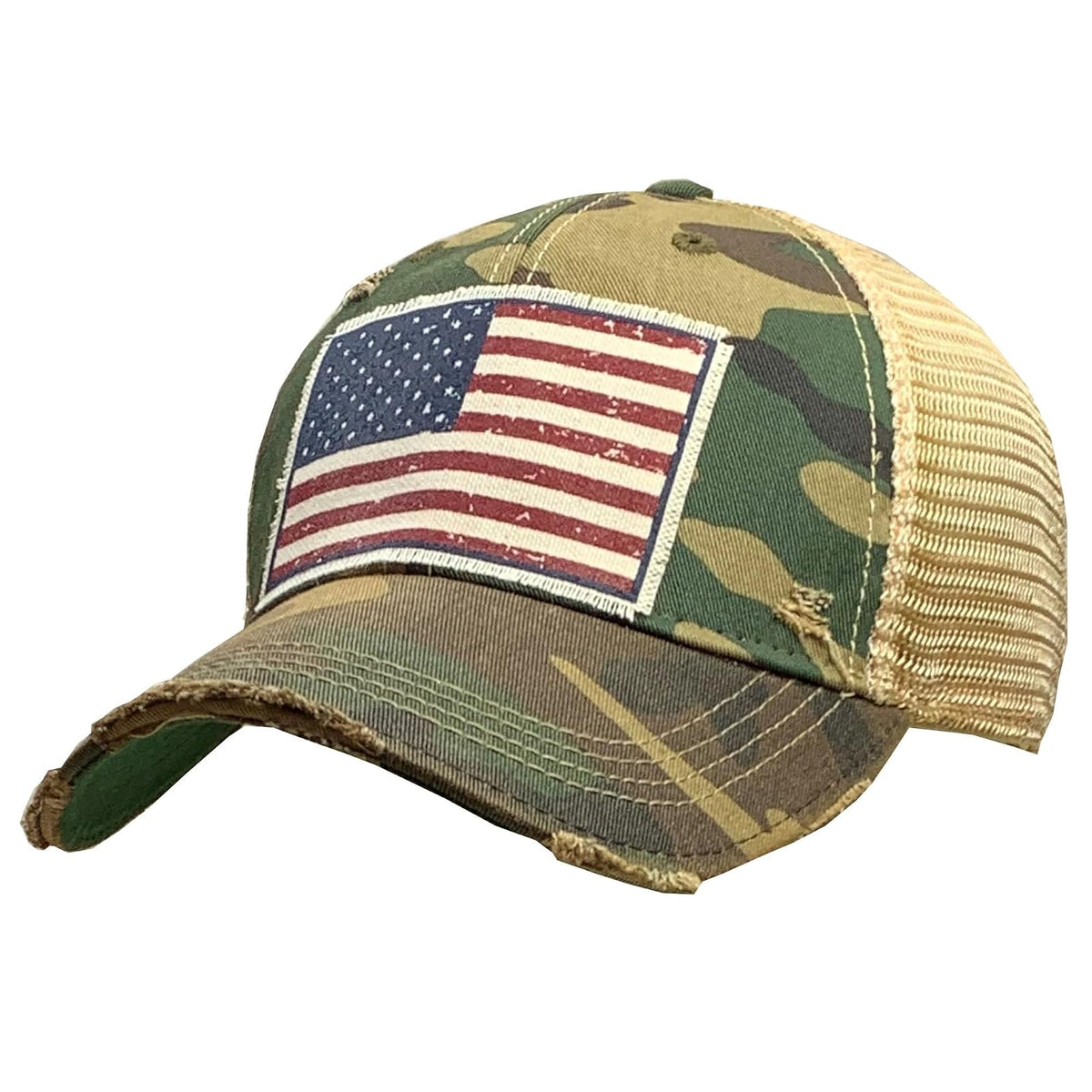 VINTAGE LIFE Hat, American Flag Vintage Camo, Snapback