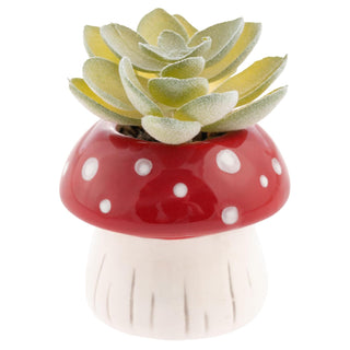 Karma Artificial Plant, Approx. 2” L X 3” H X 2.5” W, Mushroom