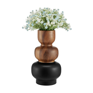 Danya B Vase, Small, Black, Walnut