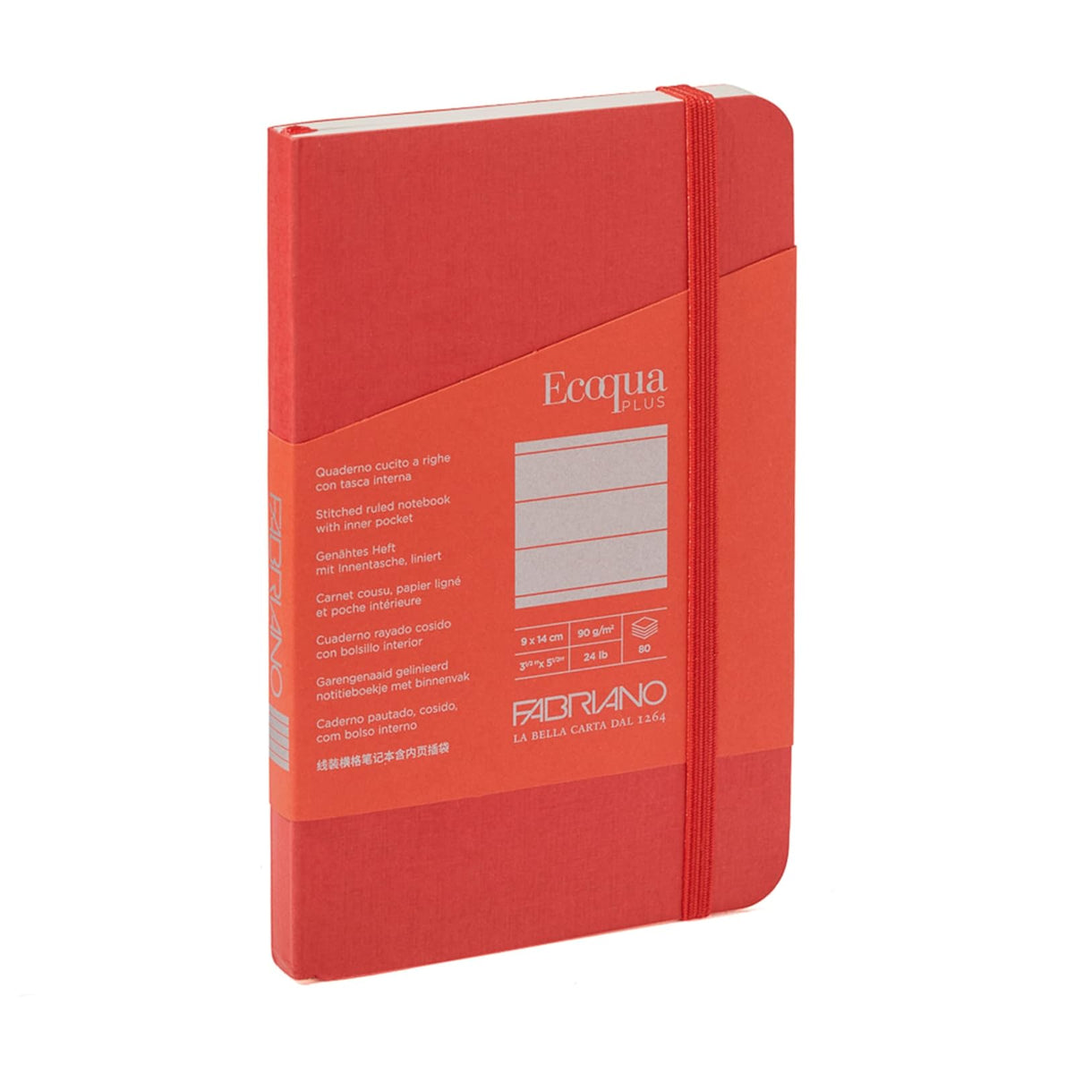 Fabriano Blank Book, 3.5" x 5.5", Red