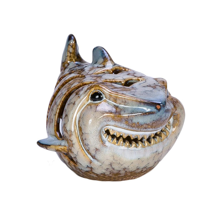 Beachcombers Shark Candle Holder Ceramic by Florida Gifts