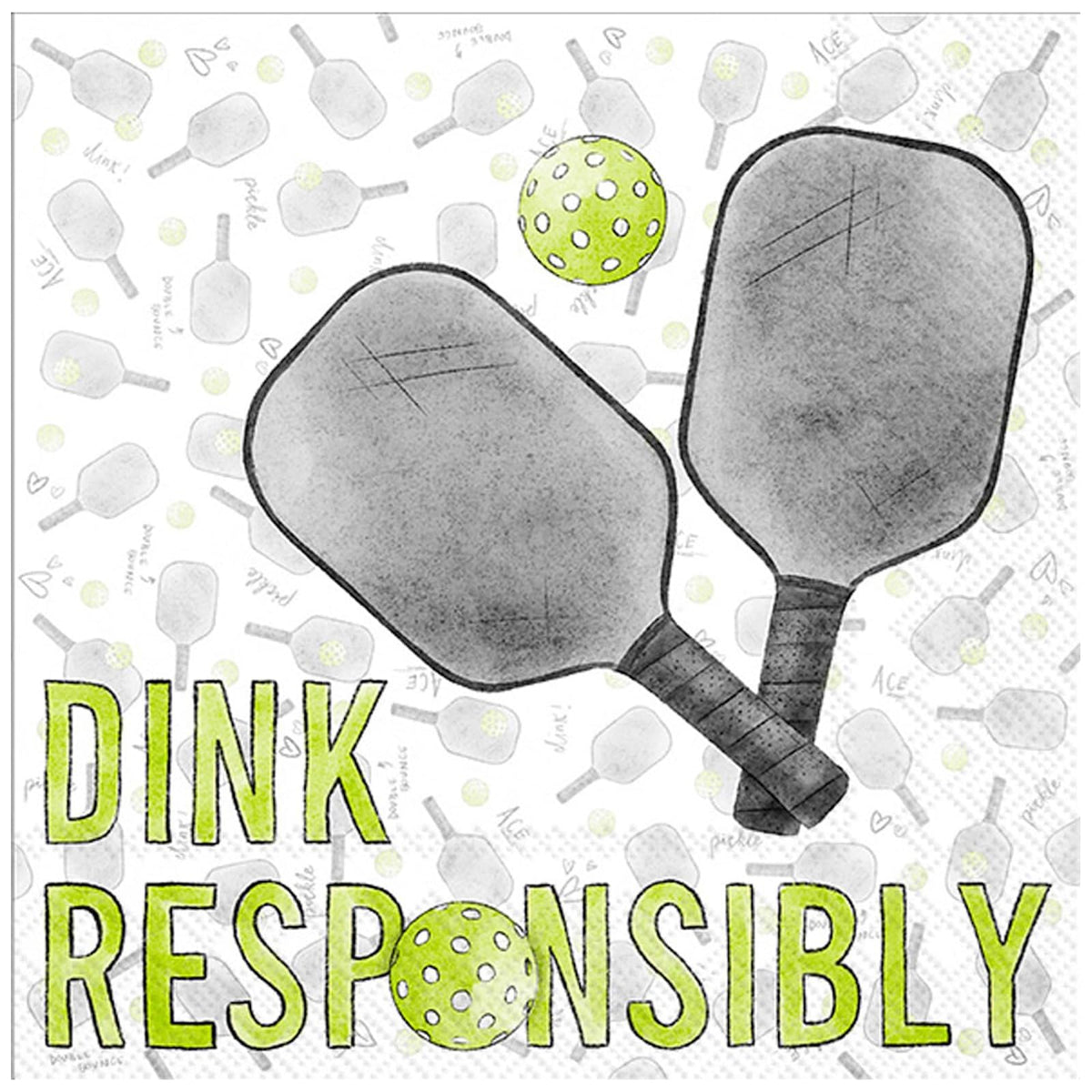 ihr SINCE 1977 Disposable Napkin, 5" x 5", Dink Responsibly
