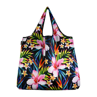 Yay Novelty YaYbag JUMBO Size, Fashionable Reusable Shopping Bags, Reusable Grocery Bags, Reusable Produce Bags, Washable Reusable Bags, Foldable Reusable Bags, 55 lbs Heavy Duty, Pink Hibiscus