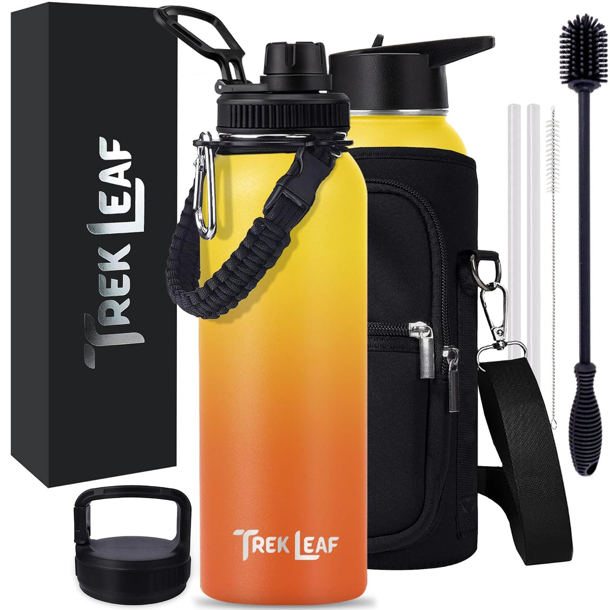 Trek Leaf Bottle, 40 Ounces, Sunrise