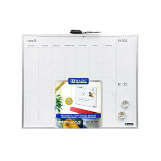 BAZIC PRODUCTS Writing Board, 1-Pack, Aluminum Frame + Marker & Magnets