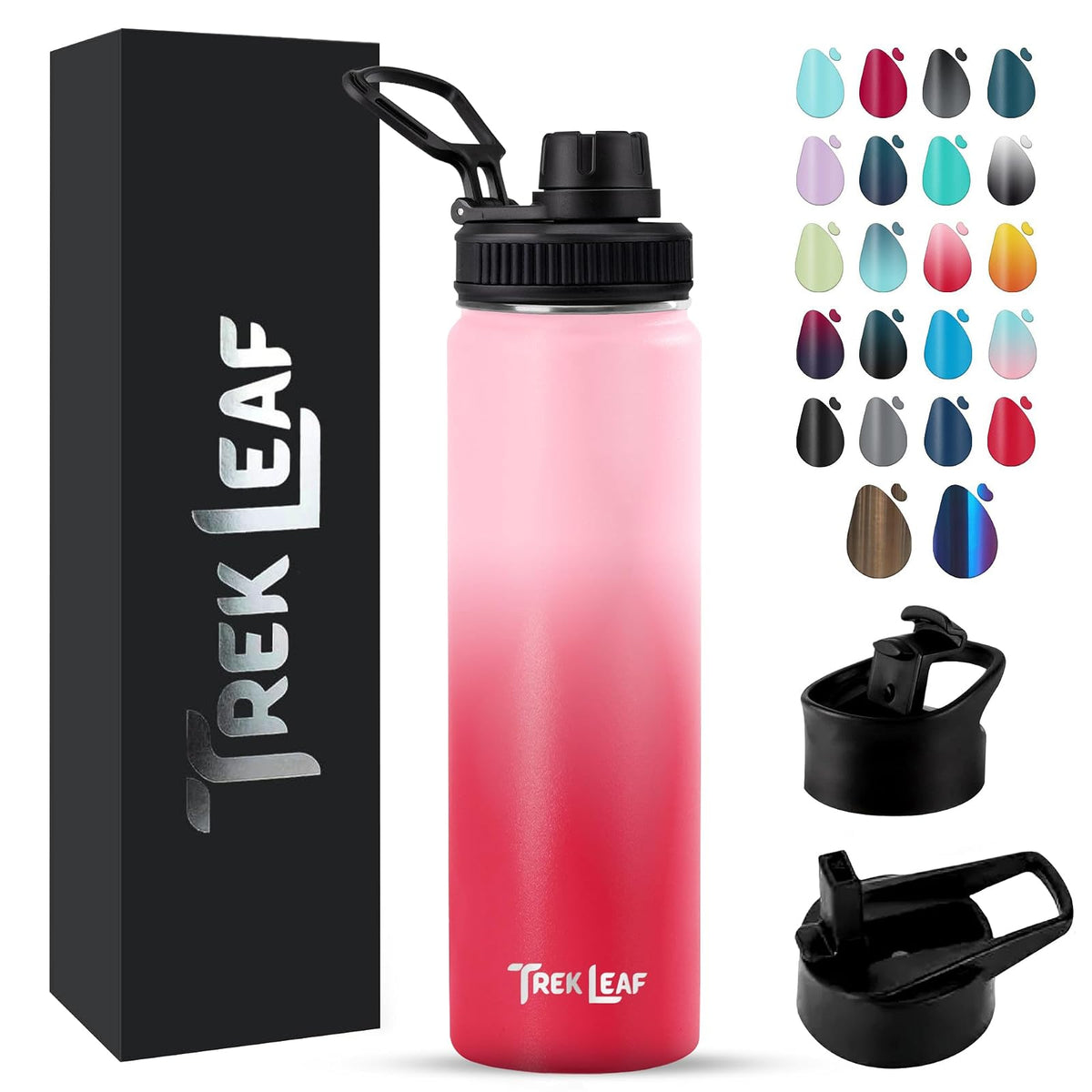 Trek Leaf Bottle, 22 Ounces, Blush