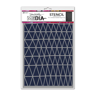 Dina Wakley Media Template Stencil, 6" x 9", Triangle Fence