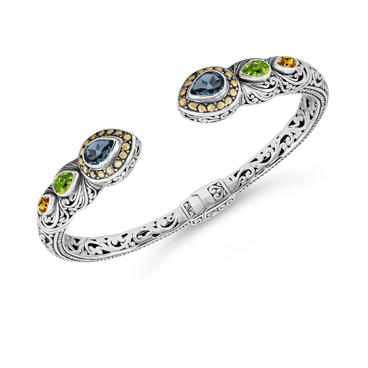 DEVATA Bracelet, Medium, Swiss Blue Topaz, Peridot & Citrine DHK3226
