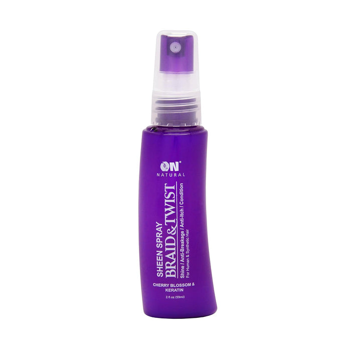 R&R Corp. On Natural Sheen Spray Braid & Twist 2 oz - Cherry Blossom & Keratin
