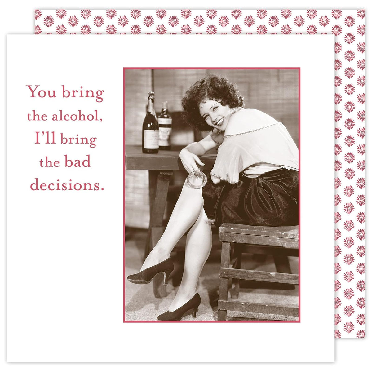 Shannon Martin Design Disposable Napkin, 5" x 5", Bad Decisions