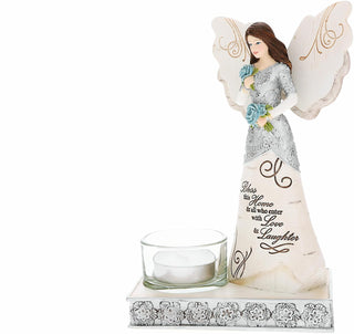 Pavilion Tealight Angel Holder-Bless This Home (6.75")