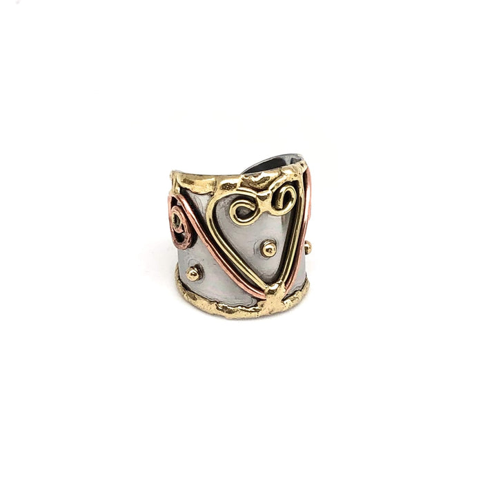 Anju Jewelry Mixed Metal Cuff Ring