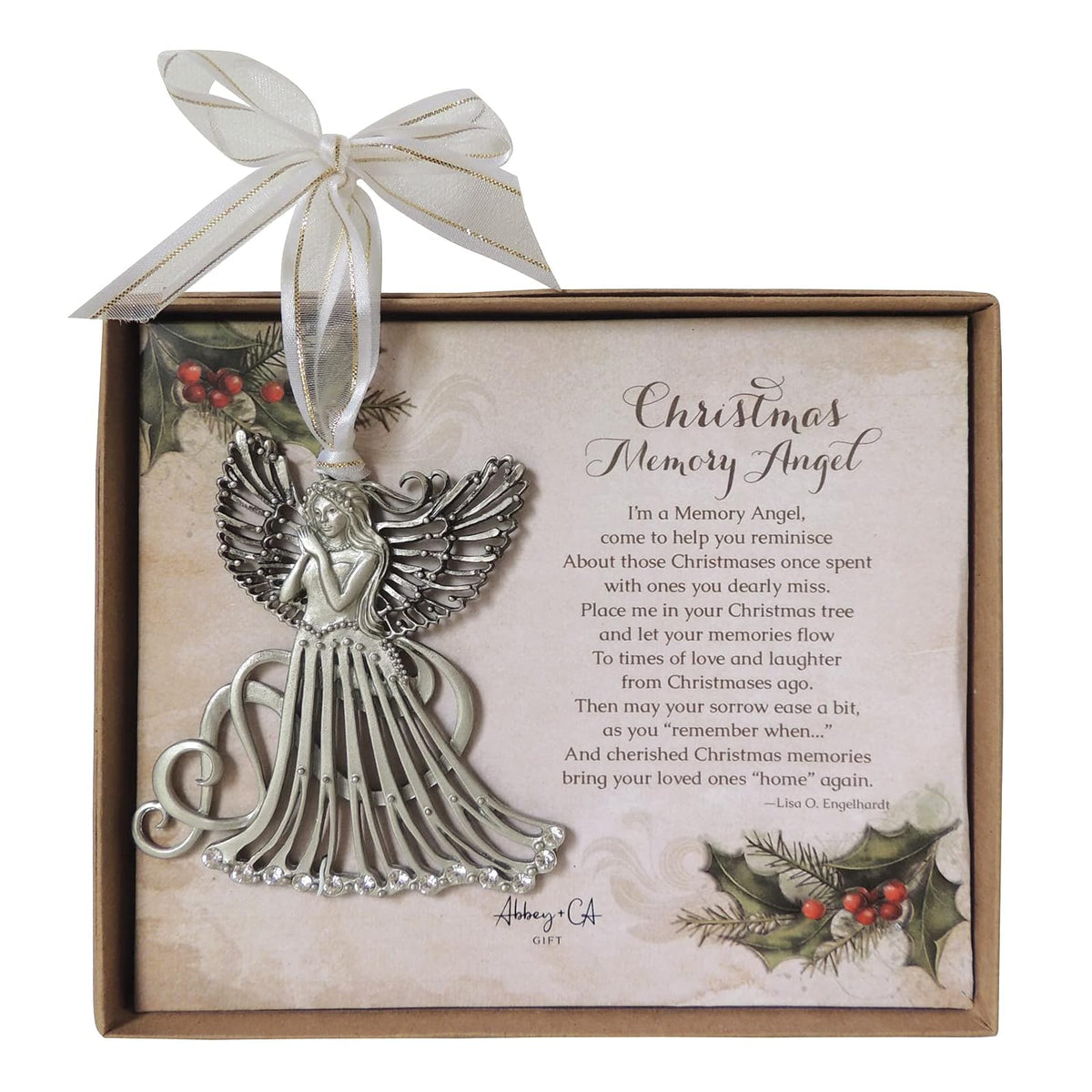 Abbey + CA Gift Hanging Ornament, Silver, Casual