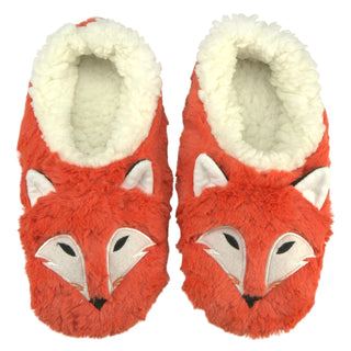 Oooh Yeah Socks Oooh Geez Fluffy Animal Slipper Foxy Fox All Amazingly Soft Sherpa Non-Skid Sole Size Small Orange