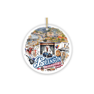 OrnamentallyYou Hanging Ornament, 3 inches, Culturally Vibrant Branson City Cera