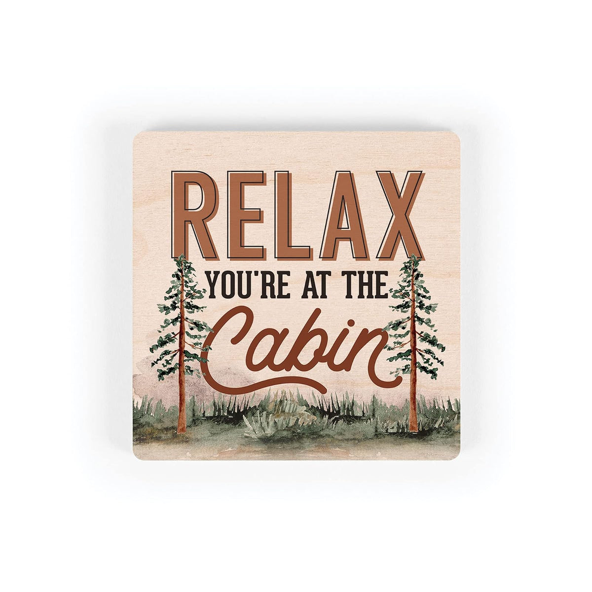 P. Graham Dunn Decorative Magnet, 2.75 x 2.75, Natural Brown