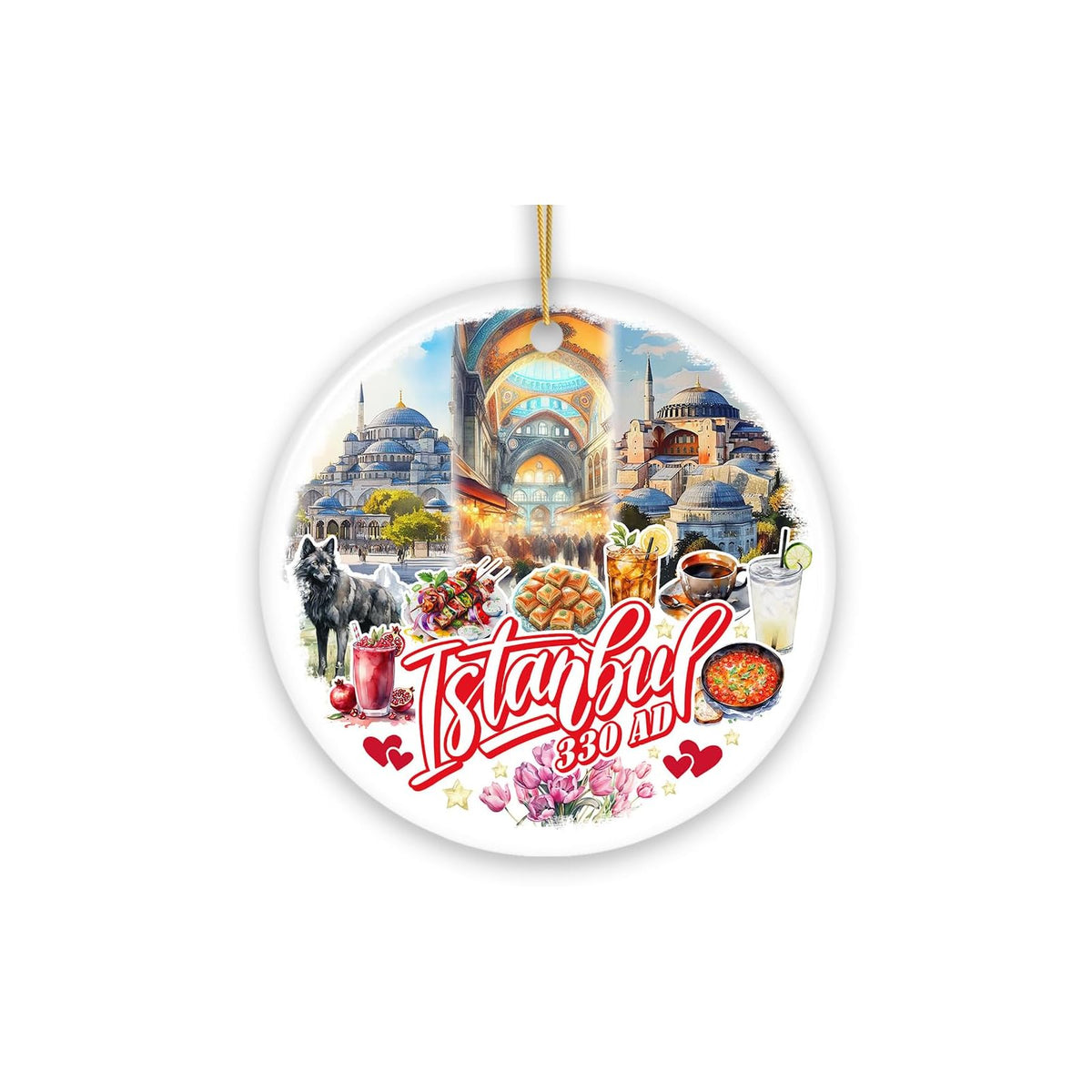 OrnamentallyYou Hanging Ornament, Istanbul City Historical Landmarks and Cultura