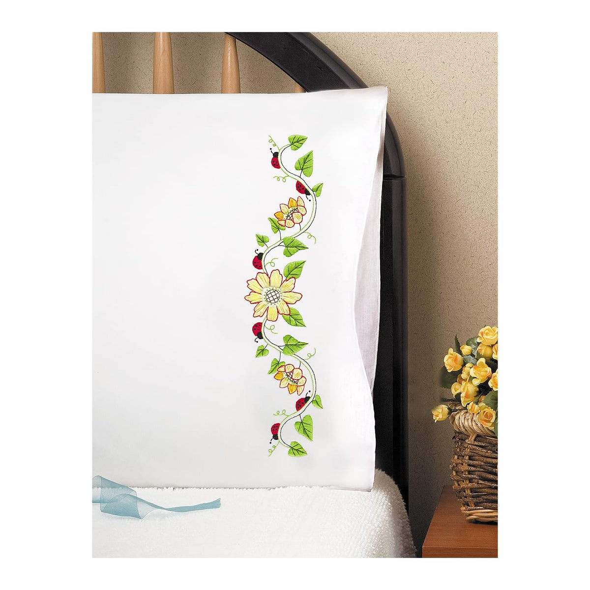 Design Works Crafts Pillowcase, 20" x 30", Sunflowers