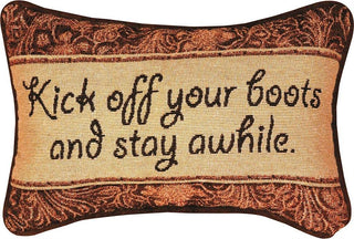 Manual Woodworkers & Weavers Kick Off Your Boots Pillow 12-1/2 by 8-1/2-Inch
