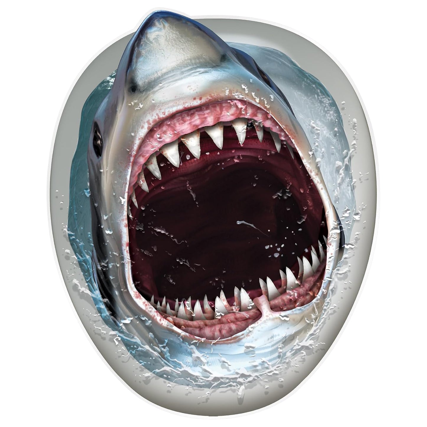 Beistle Shark Toilet Topper Peel 'N Place Party Accessory (1 count) (1/Sh)