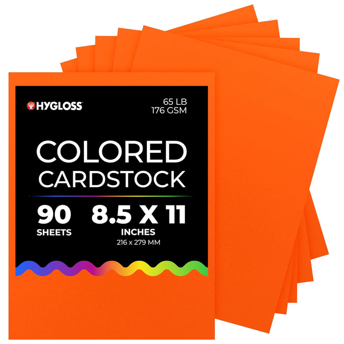 Hygloss Card Stock, 8.5 x 11 Inch, Dark Orange