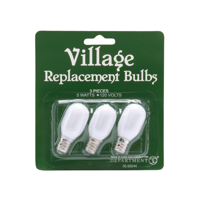 Department 56 Light Bulb, 3 Count (Pack of 1), Multicolor