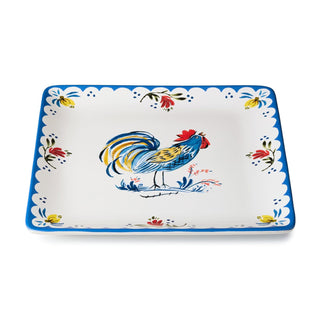 Certified International Dishware Plate, 12.5 inches, Red, Gold, Blue, Natural