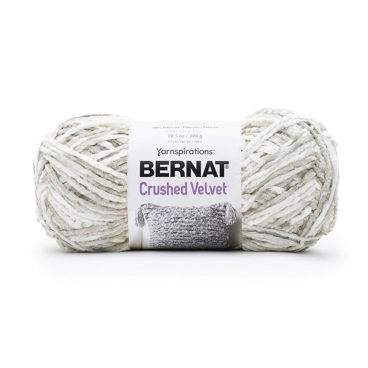 Spinrite Yarns (CA) Bernat Crushed Velvet Yarn, White