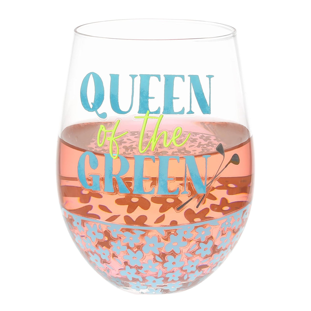 Pavilion Gift Company Drinking Cup, 18 Ounces, Clear, Green, Blue