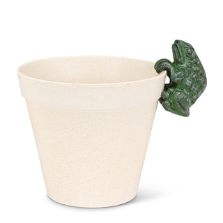 Abbott Collection Planter, Frog (3"H), Antique Green