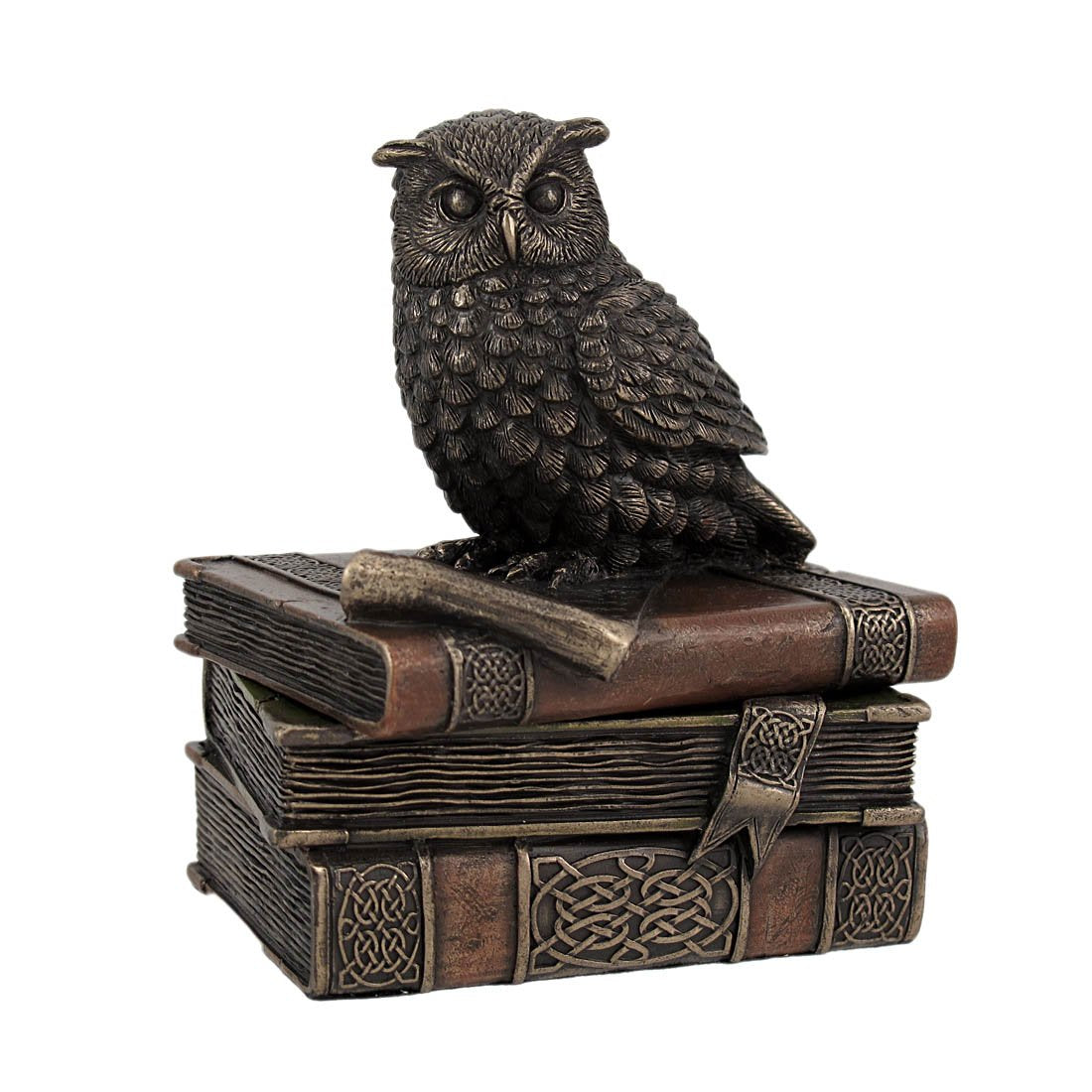 Unicorn Studio Veronese Design Bronzed Finish Wise Old Owl Trinket Box
