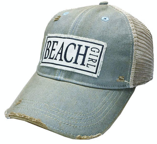VINTAGE LIFE Hat, Beach Girl (Sky Blue), Baseball