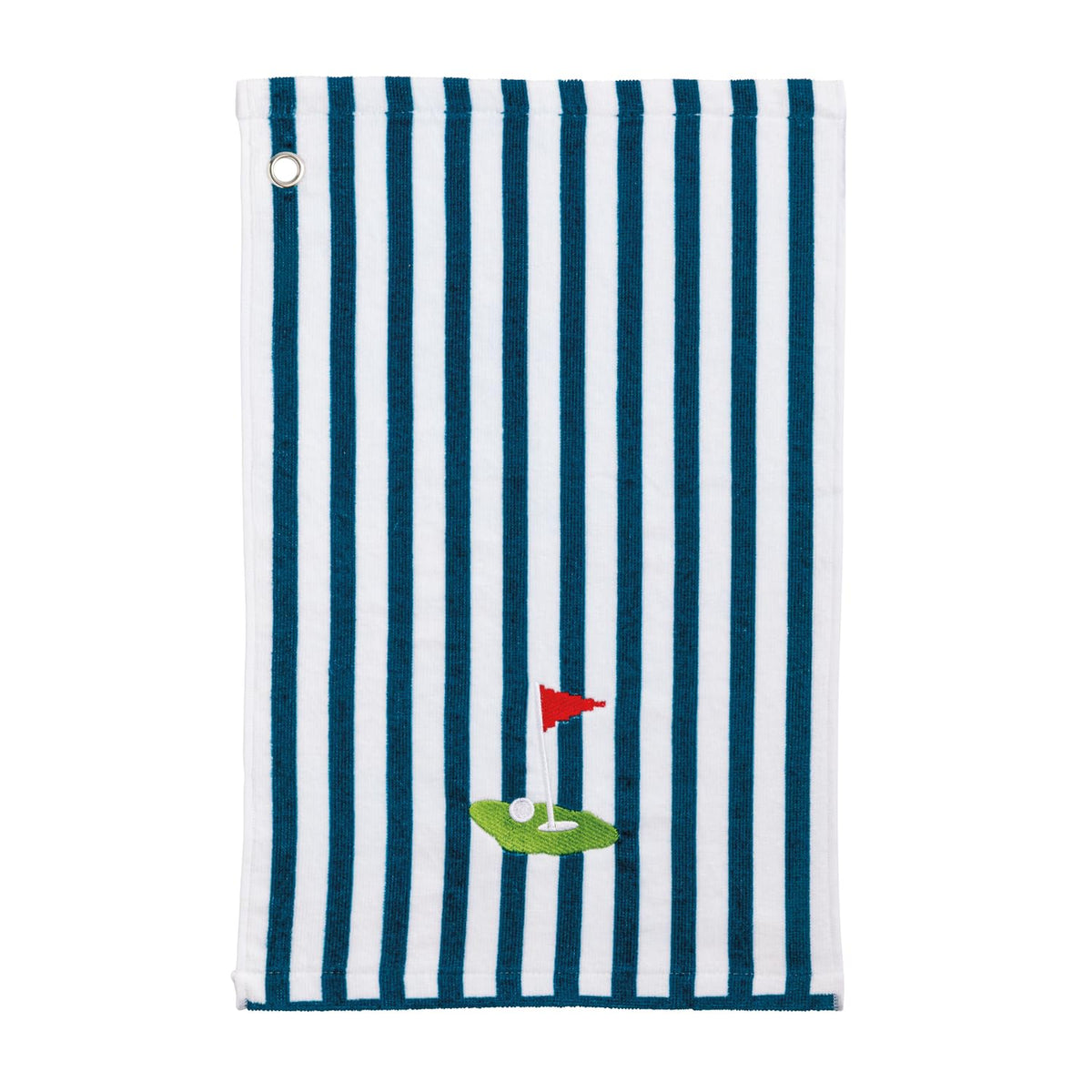 Mud Pie Towel, 18" x 11", Blue Golf Flag